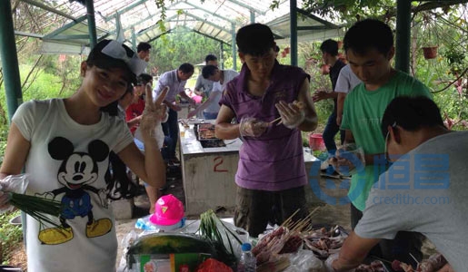 欽州分公司戶外拓展燒烤活動